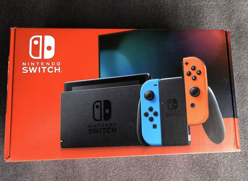 Nintendo Switch Console Neon Red and Blue New