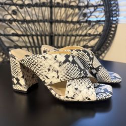 Snakeskin Patterned Women's Heels