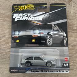 Hotwheels Fast Furious Toyota AE86 Sprinter Trueno 