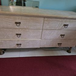 Beautiful 6 Drawer Sandstone Heavy Dresser