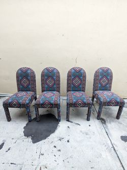 Aztec style chair set of 4