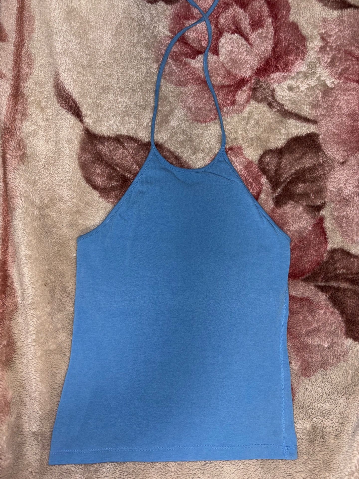 Blue Halter Top - Size S