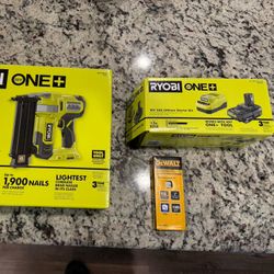 PRISTINE - Ryobi 18 Gauge Brad Nailer With Battery & Nails!!