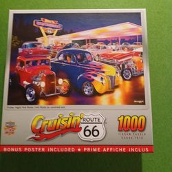 CRUISIN ROUTE 66 1000 PIECE PUZZLE  NEW