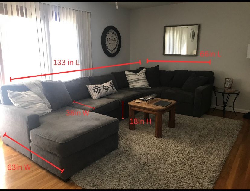 5 Seat Sectional Couch 