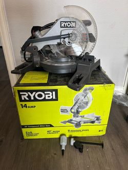 RYOBI 14 Amp Corded 10 in. Compound Miter Saw with LED Cutline Indicator