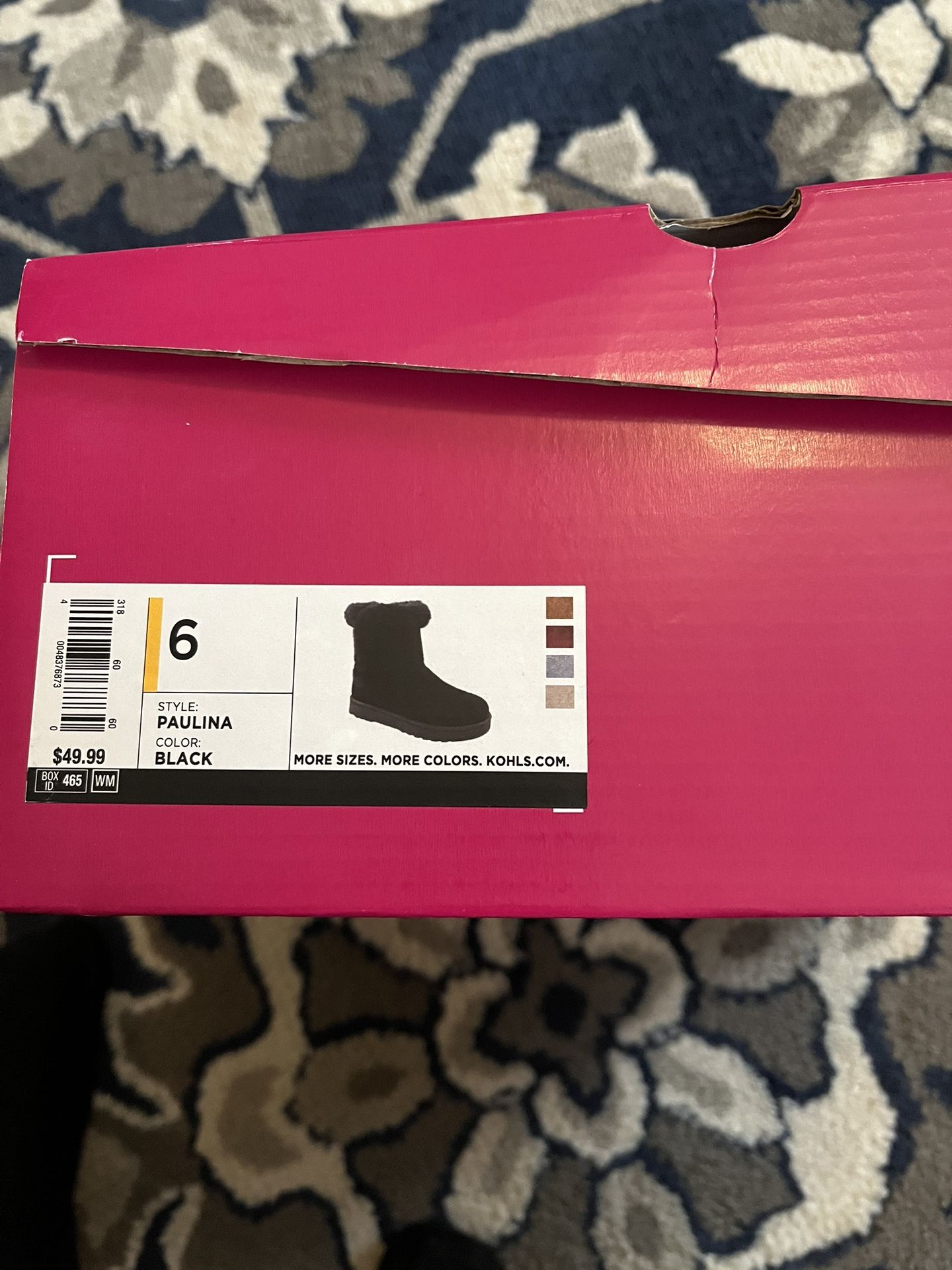 New Girls Size 6 Black Boots