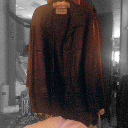 XL Black Leather men's sport Jacket