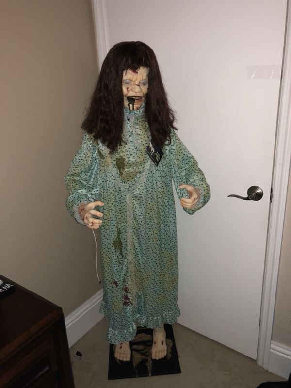 The Lifesize animated Exorcist Regan prop Halloween Decoration