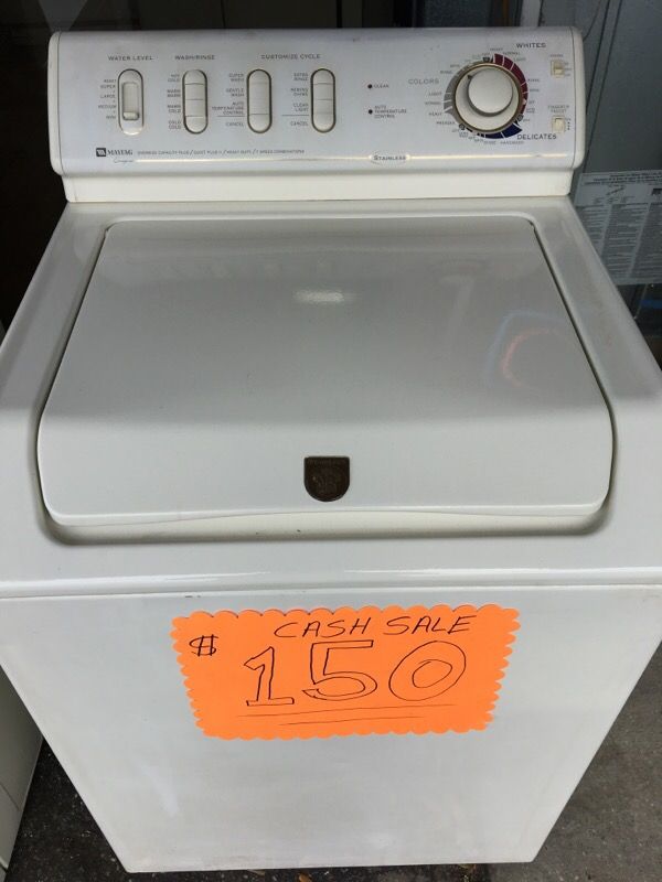 Maytag oversize capacity plus washer with stainless steel drum
