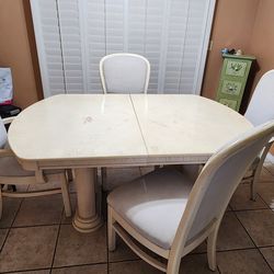 Table 2 Arm chairs 2 regular chairs