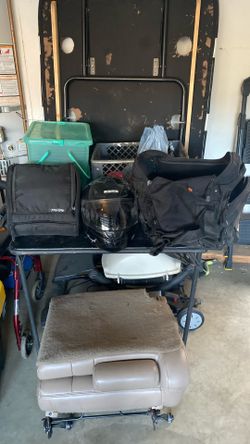 Women’s Size Small Helmet, Backpack, And Biker Bag