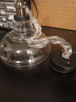 Industrial Dome Pendant Light Glass Kitchen Fixture