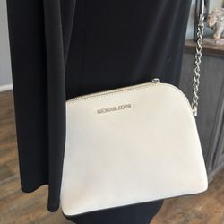 Michael Kors White Crossbody Dome Bag