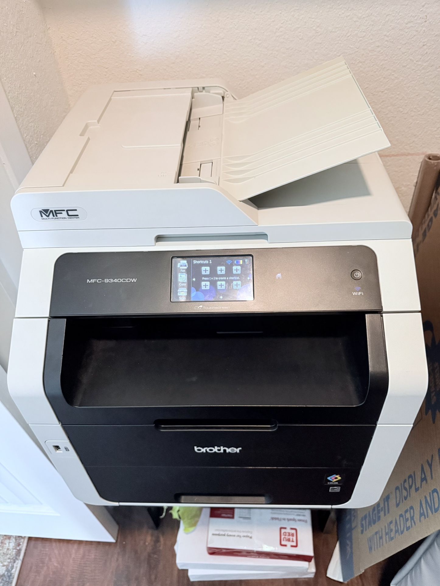 Brother Printer Model MFC-9340CDW, laser color, wireless, scanner, copy, fax, all in one and more