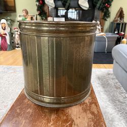 Vintage Metal/Brass Planter / Utility Bucket – Rustic Farmhouse Decor