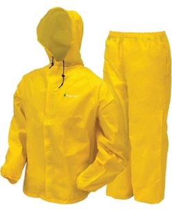 Men's Ultra-Lite Waterproof Breathable Rain Suit, Medium, Yellow