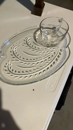 Vintage Federal Glass Sandwich & tea dishes