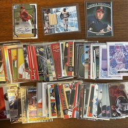 Angels MLB Baseball Card Lot -76 Cards - Auto, Relic, Numbered 