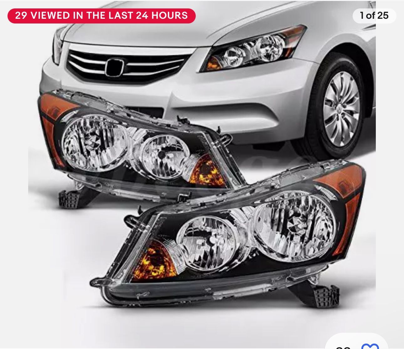Front Headlights 2012 Honda Accord Sedan