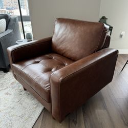 Mid-Century Modern Leather Chair