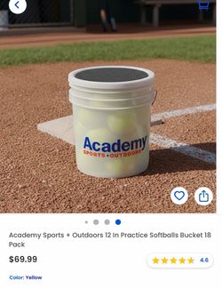 bucket for 12in softballs