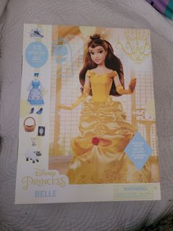 Disney Princess Belle Story Doll with accessories and activities.  Brand new