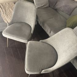 West Elm Mid-Century Dining Chair - Metal Legs