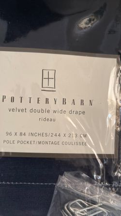 Pottery Barn Cotton Velvet Draperies