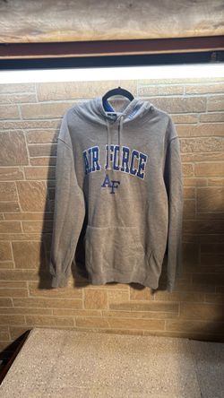 Colosseum Men’s XL grey pullover hoodie “AIR FORCE” Logo in Blue good condition