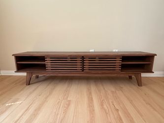 Mid-century Modern 70 inch TV Stand Entertainment Center (like new)