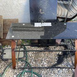 Glass tv stand