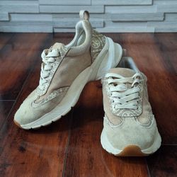 Tory Burch Good Luck Trainer Sneakers beige 13095 Size 7