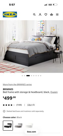 IKEA brimnes queen bed