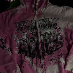 Awful lot Of Cough Syrup Pink Fullzip Hoodie