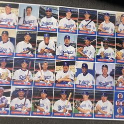 Dodgers 2000 Uncut Sheet 