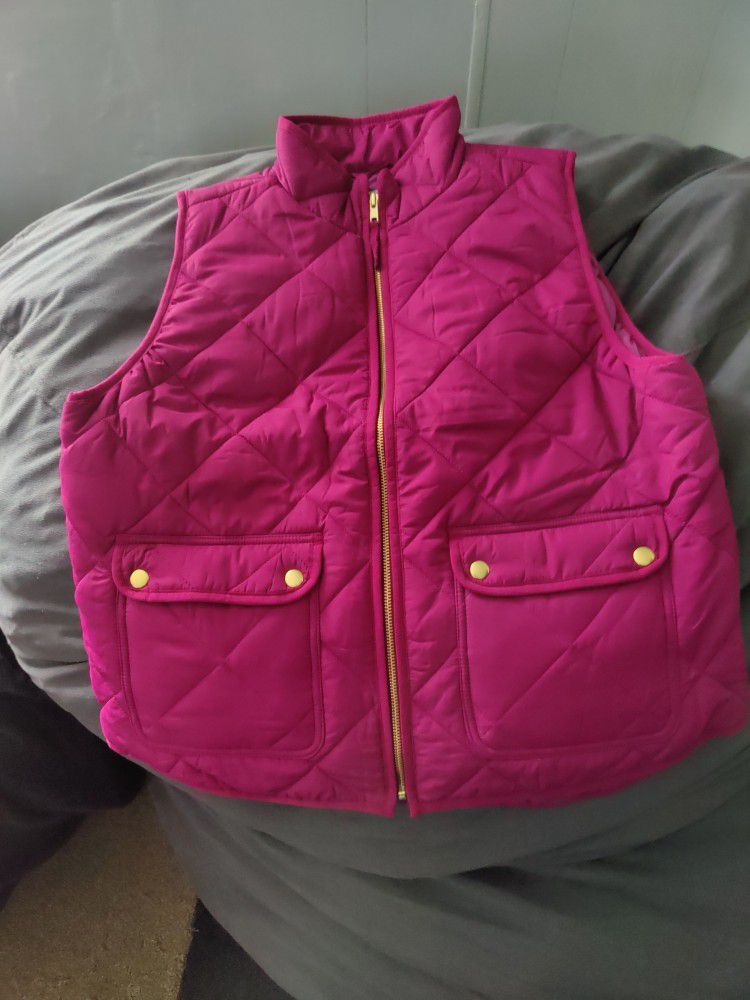 JCREW Jacket Sleeveless Pink. 