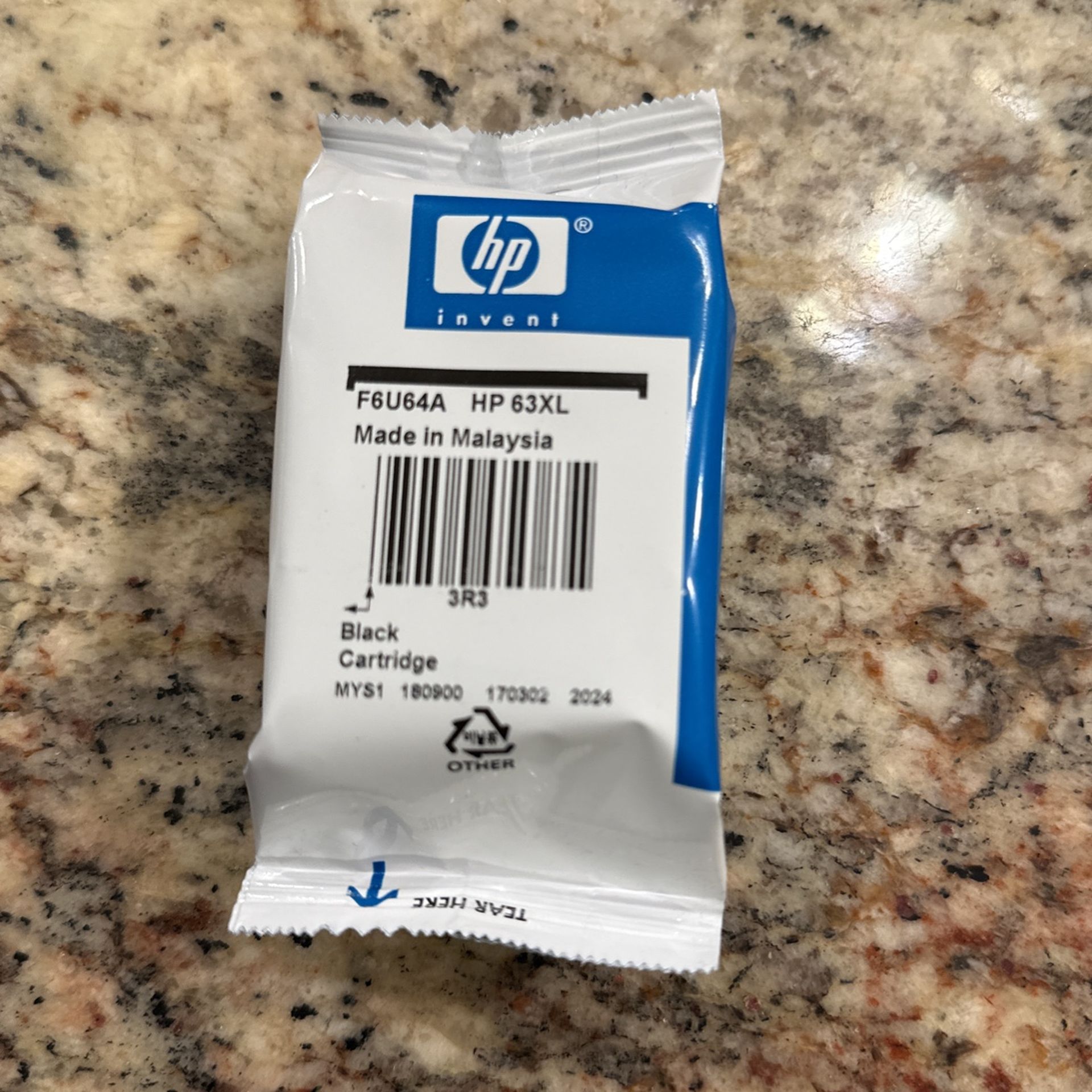 HP 63XL Black Cartridge - Unopened