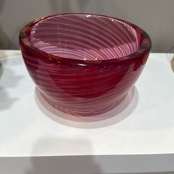 Vintage Murano Heavy Glass Decorative Bowl