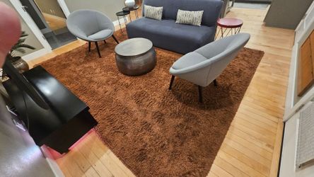 Large Orange Shag Rug