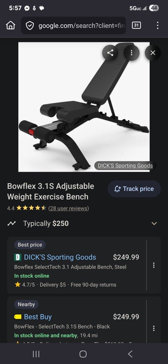 Bowflex 3.1s Adjustable FID Weight Bench