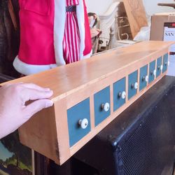 Apothecary Bank Of Drawers Organizer Wood Cabinet