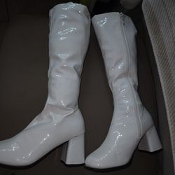 White Leather Boots