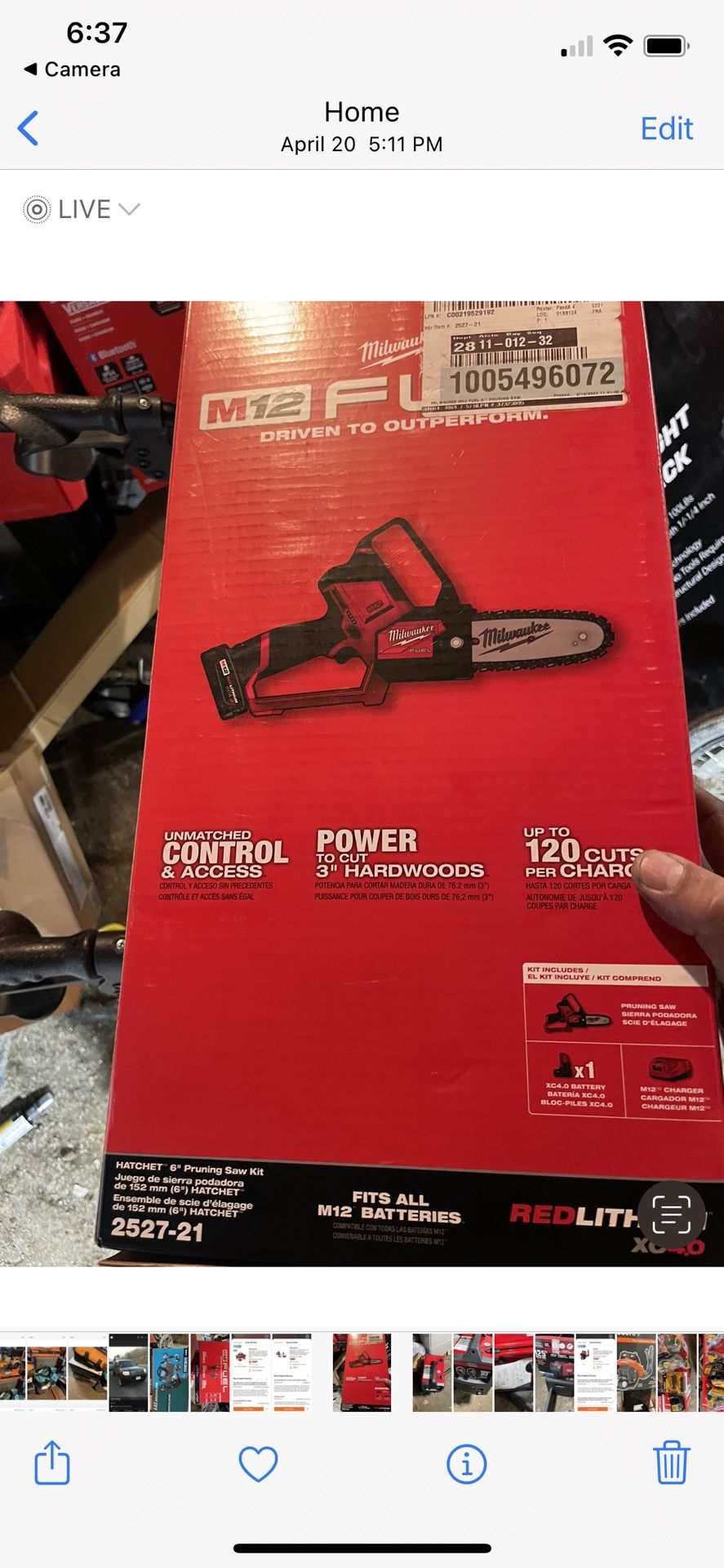 M12 Chainsaw With Battery And Charger