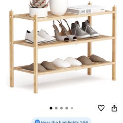 Bamboo Shoe Rack 