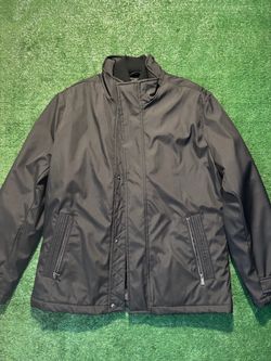 Black Zip-Up Insulated Jacket