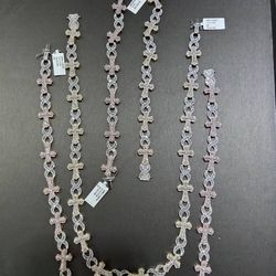 TWO TONE  ROSE AND WHITE  YELLOW GOLD AND WHITE  10K