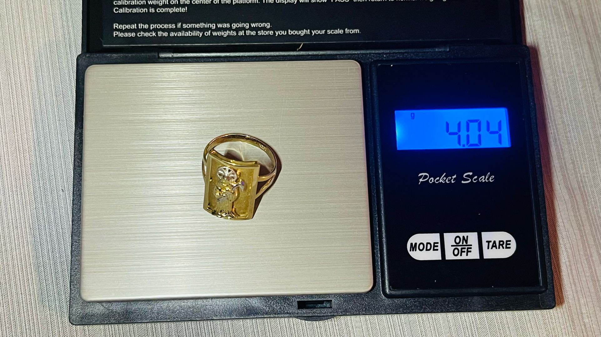 10k Gold Santa Muerte Ring
