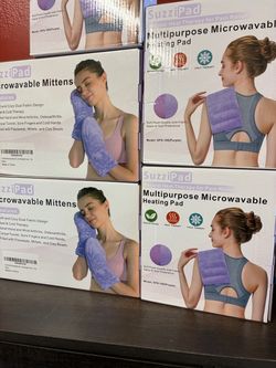 SuzziPad Microwavable Mittens & Heating Pad Bundle