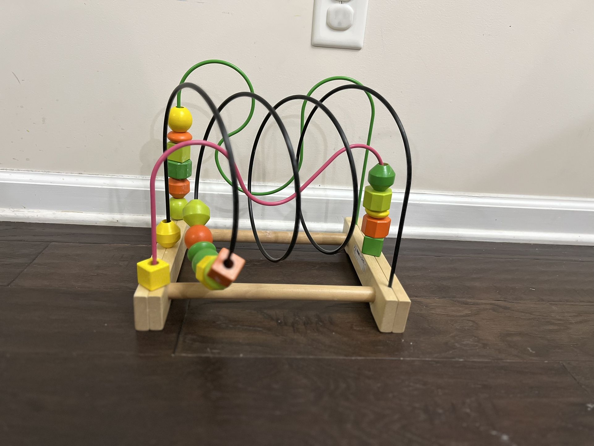 Ikea Mula wooden bead Roller coaster toy